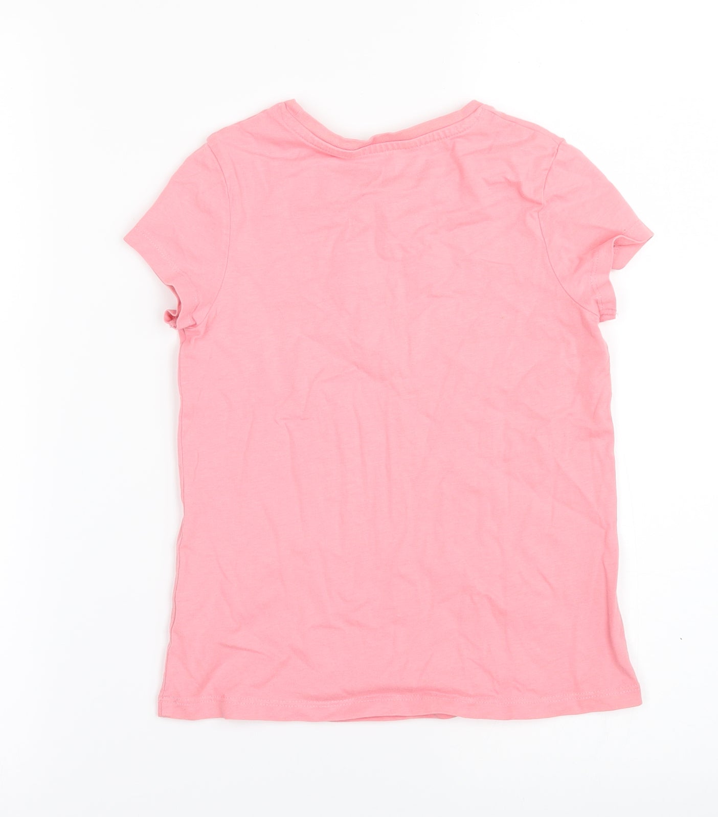George Girls Pink   Basic T-Shirt Size 7-8 Years  - Butterflies