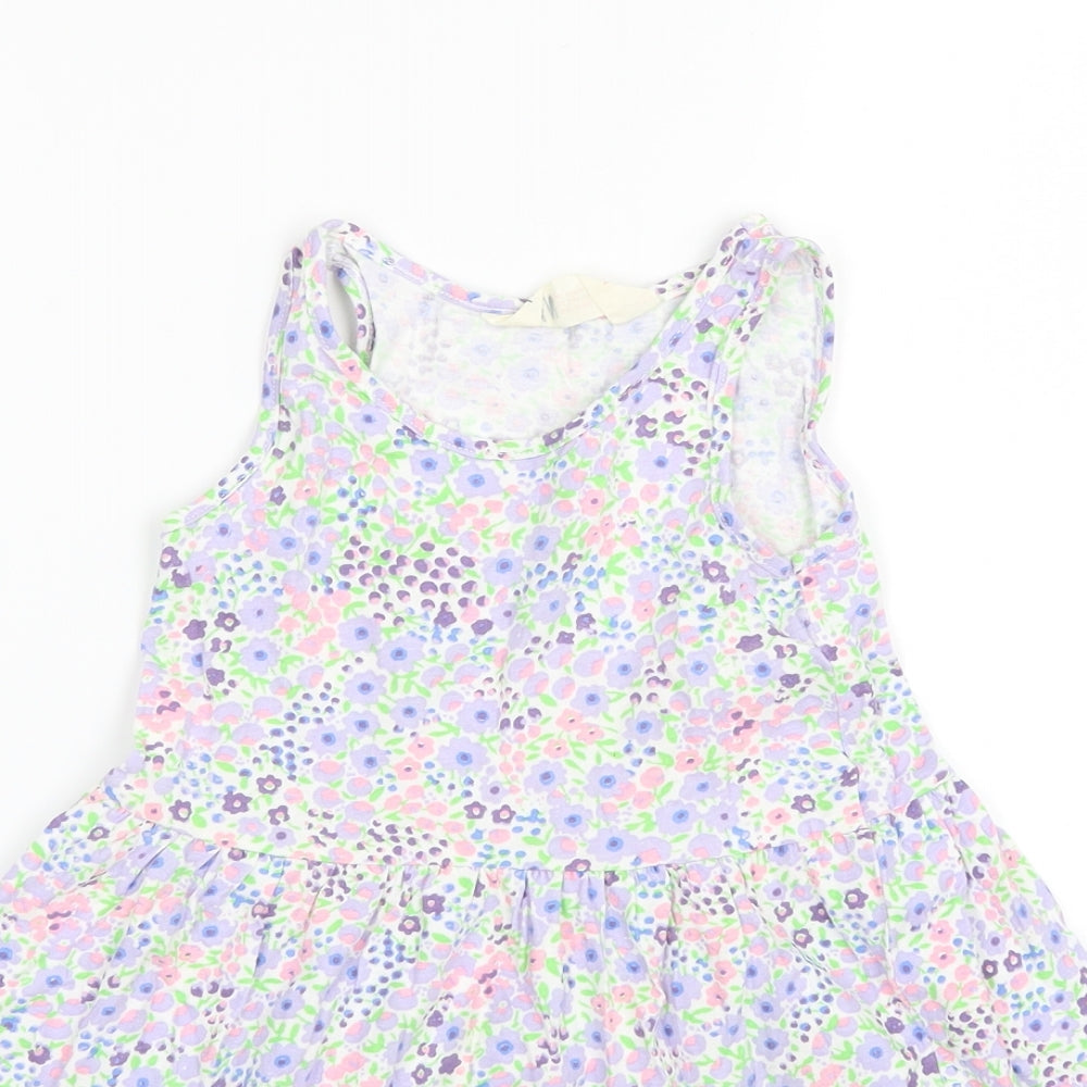 H&M Girls Multicoloured Floral  Shift  Size 3-4 Years