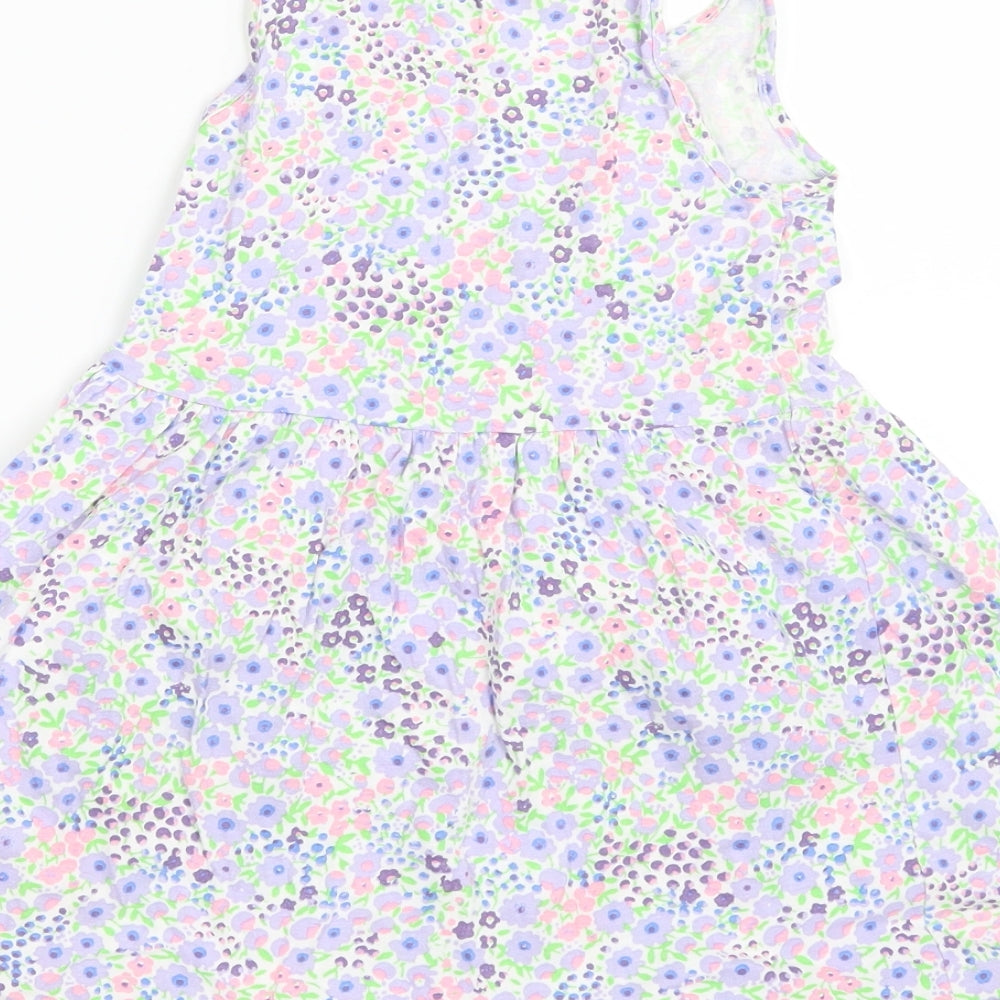 H&M Girls Multicoloured Floral  Shift  Size 3-4 Years