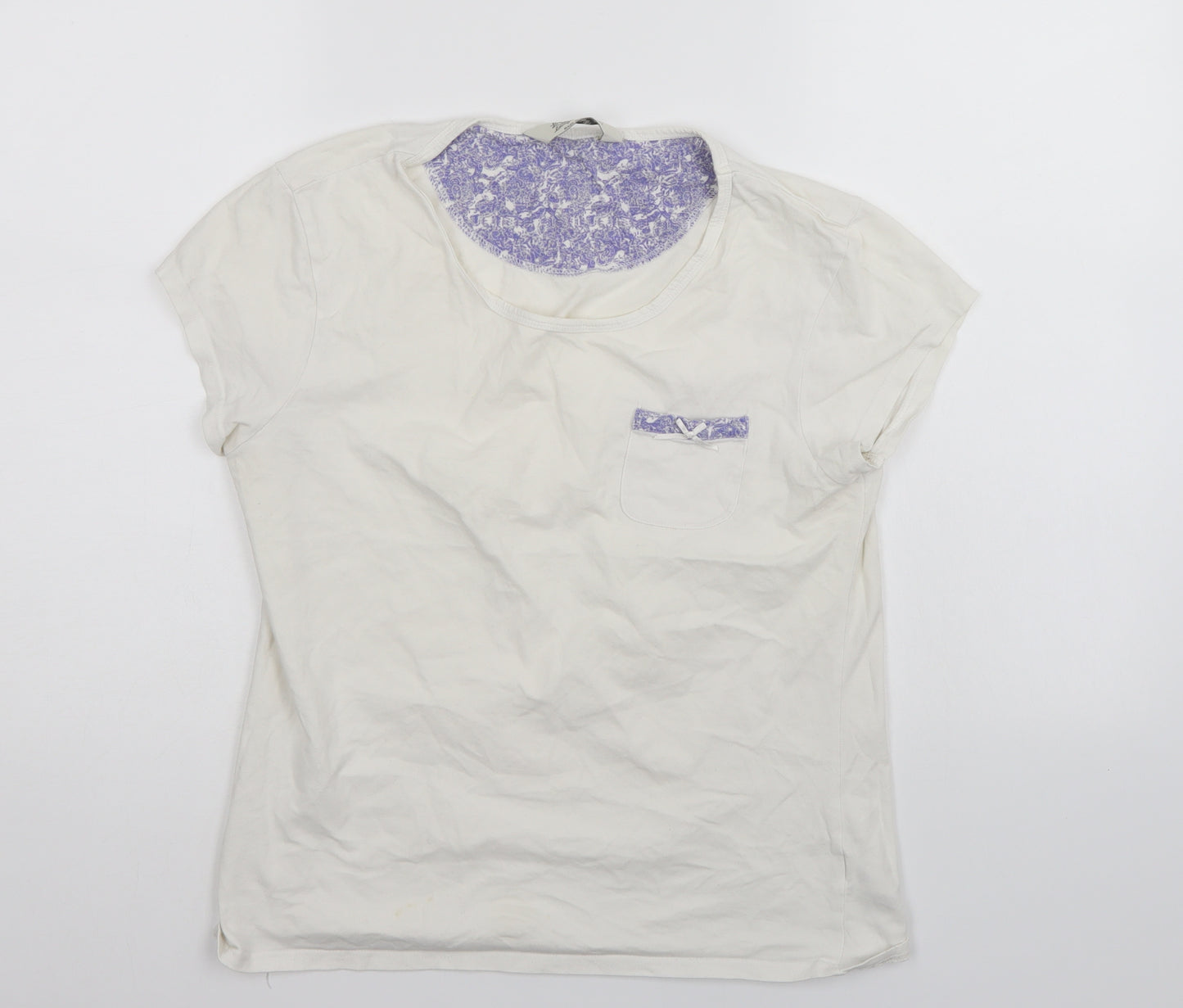 Love to Lounge Womens White   Basic T-Shirt Size 12