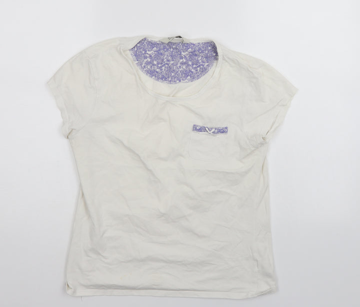 Love to Lounge Womens White   Basic T-Shirt Size 12