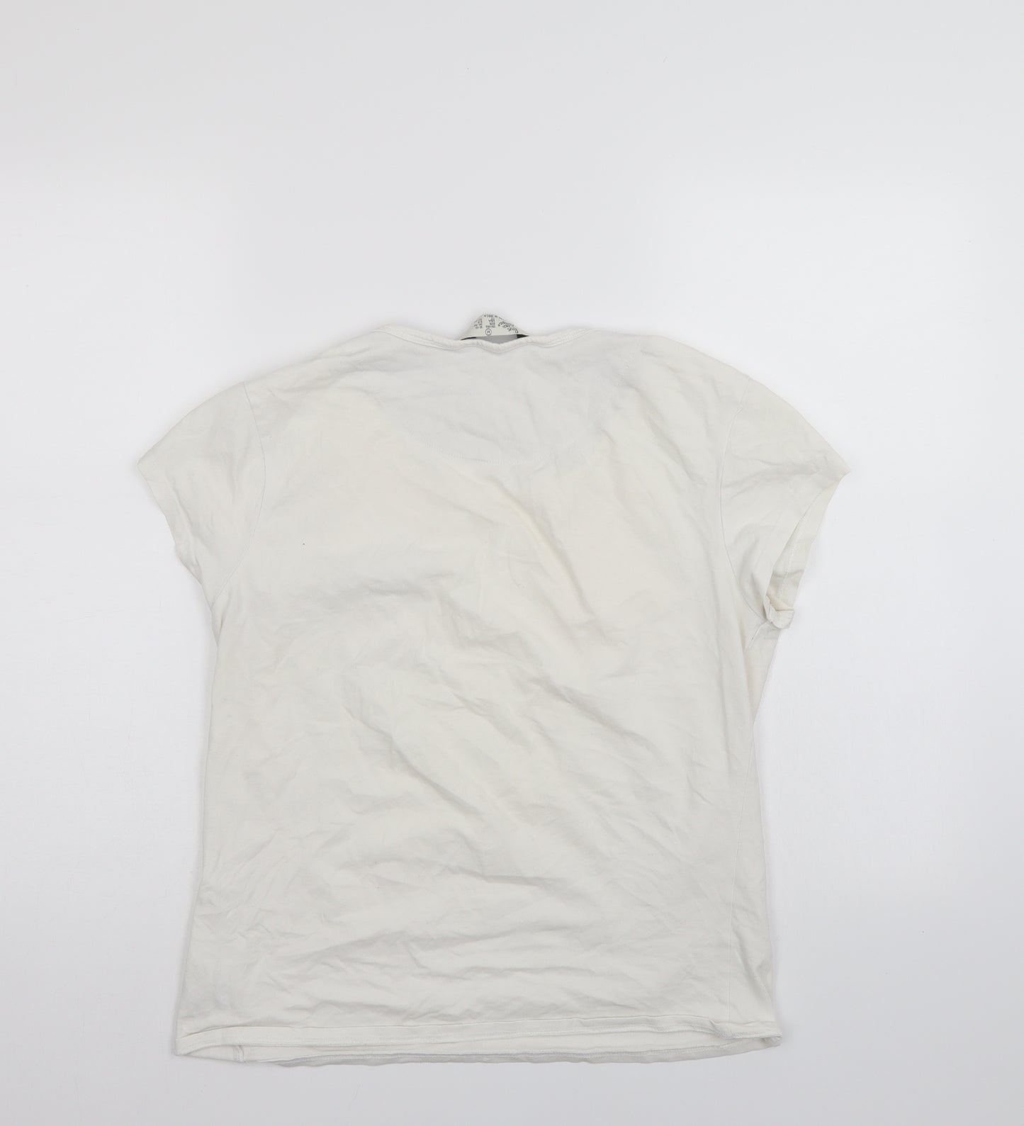 Love to Lounge Womens White   Basic T-Shirt Size 12