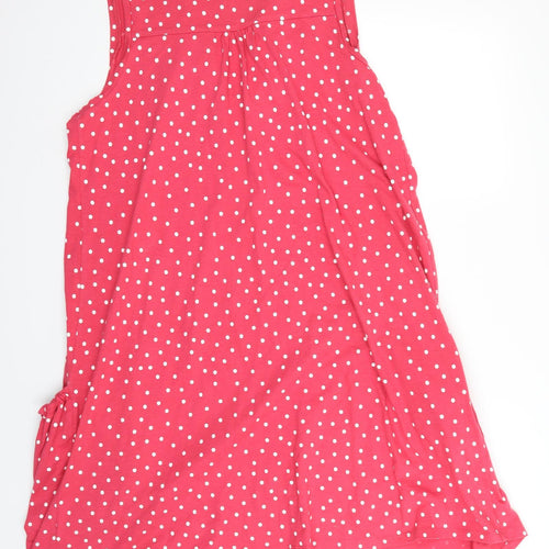 NEXT Womens Red Polka Dot  Pinafore/Dungaree Dress  Size 18