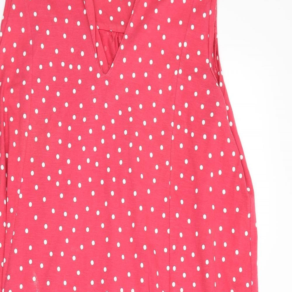 NEXT Womens Red Polka Dot  Pinafore/Dungaree Dress  Size 18