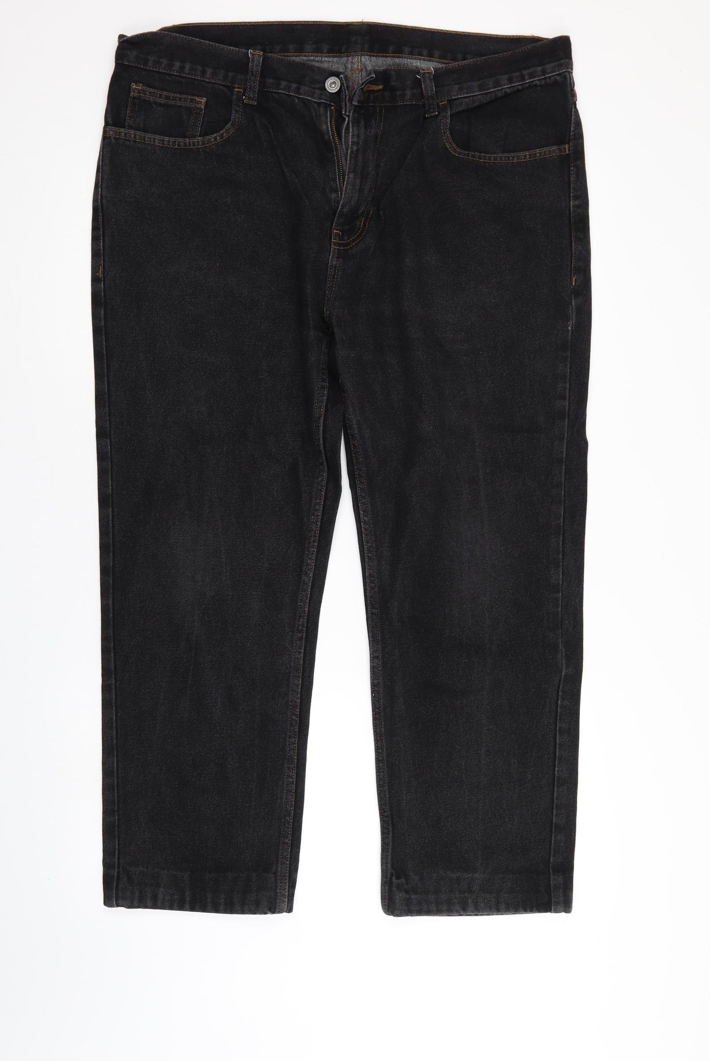 George Mens Black   Straight Jeans Size 36 L30 in