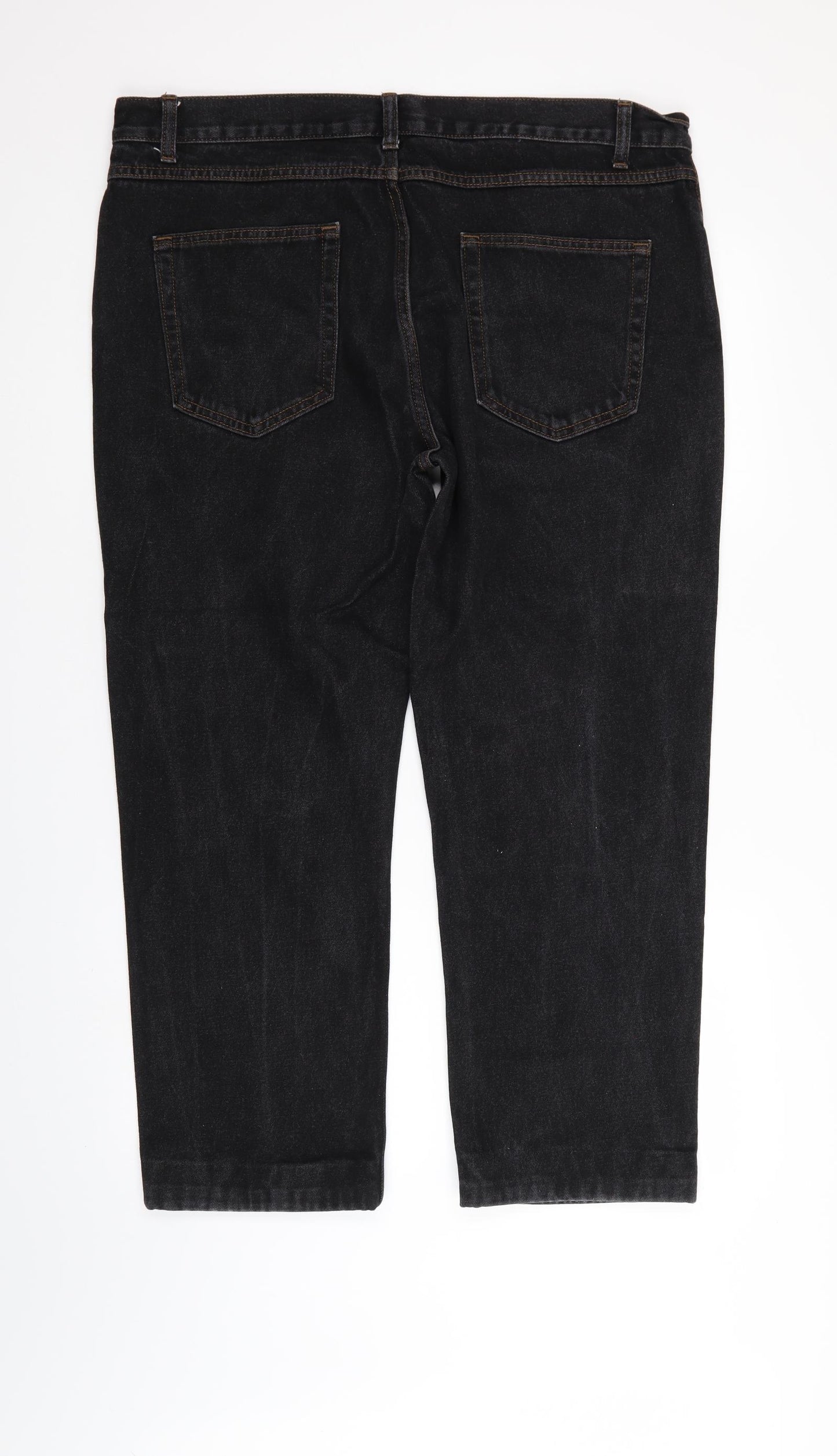 George Mens Black   Straight Jeans Size 36 L30 in