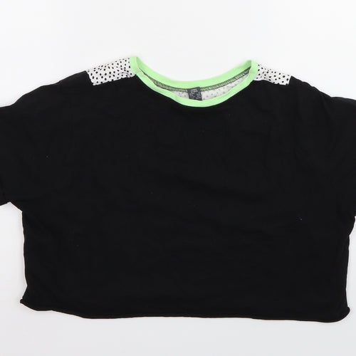 Primark Womens Black Polka Dot  Basic T-Shirt Size 12