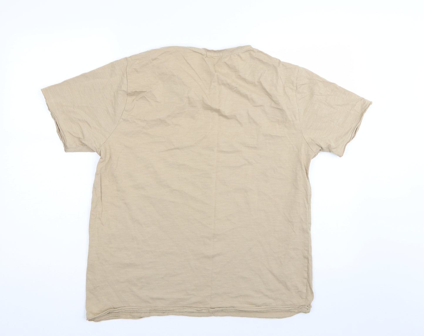 Boohoo man Mens Beige    T-Shirt Size L