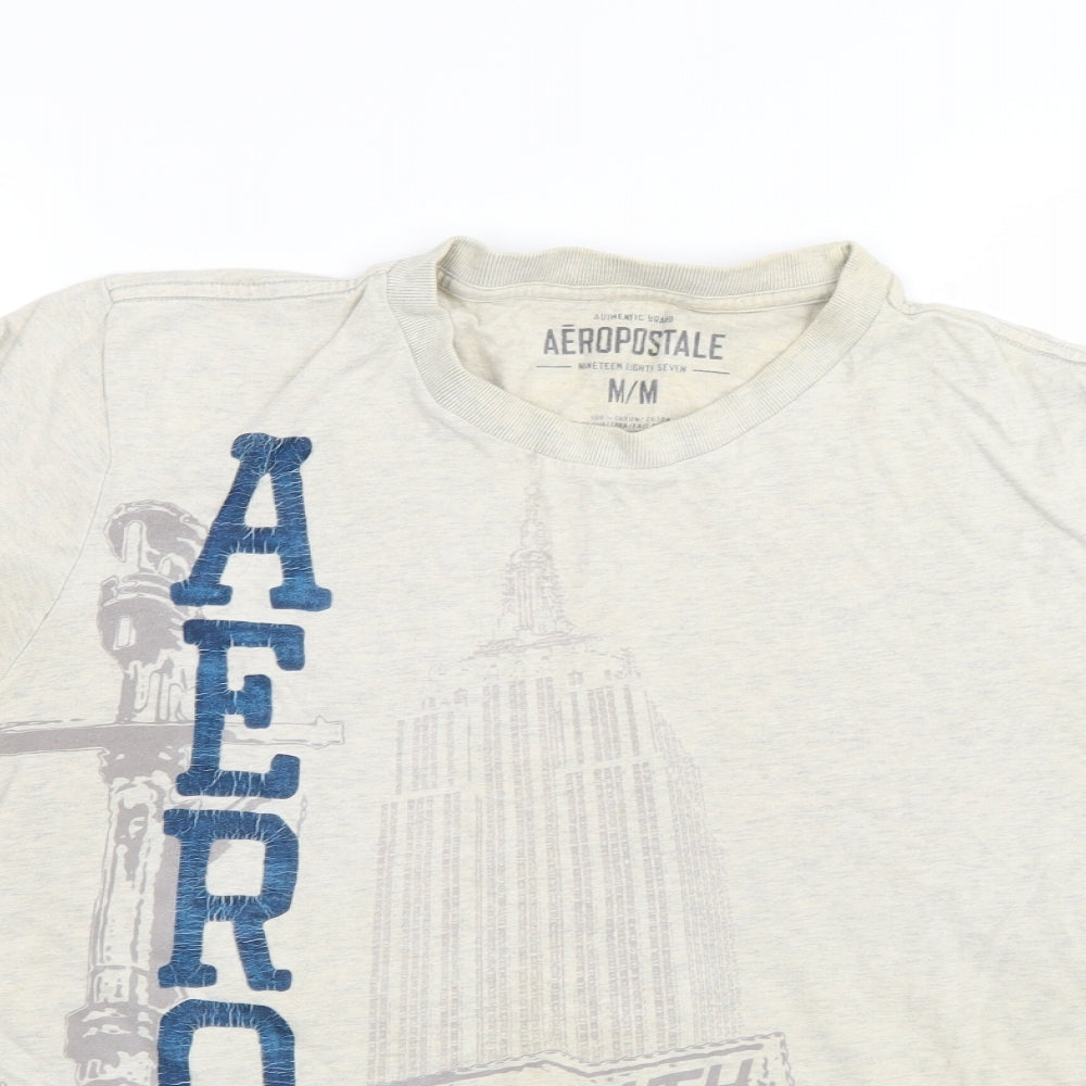 Aeropostale Mens Ivory    T-Shirt Size M
