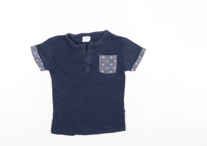 F&F Boys Blue Pullover T-Shirt Size 6-9 Months