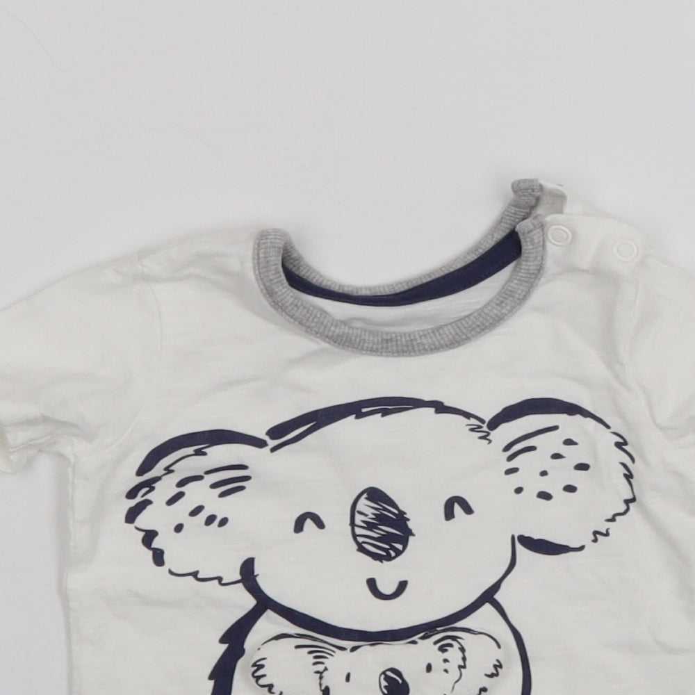 George Baby White   Basic T-Shirt Size 0-3 Months