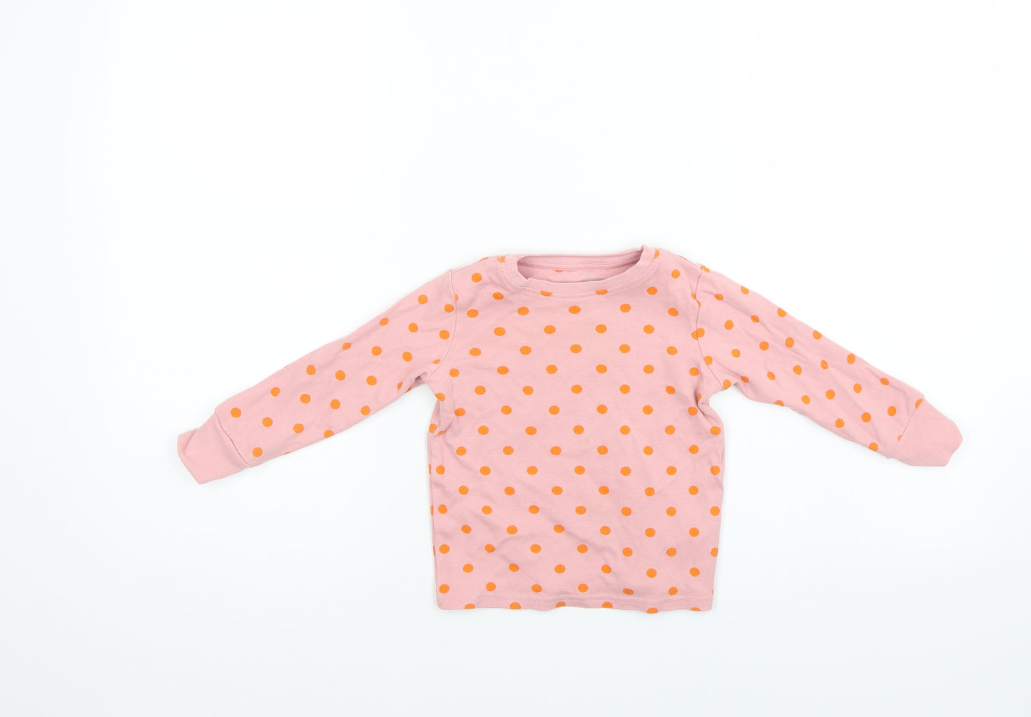 NEXT Girls Pink Polka Dot  Pullover Jumper Size 18-24 Months