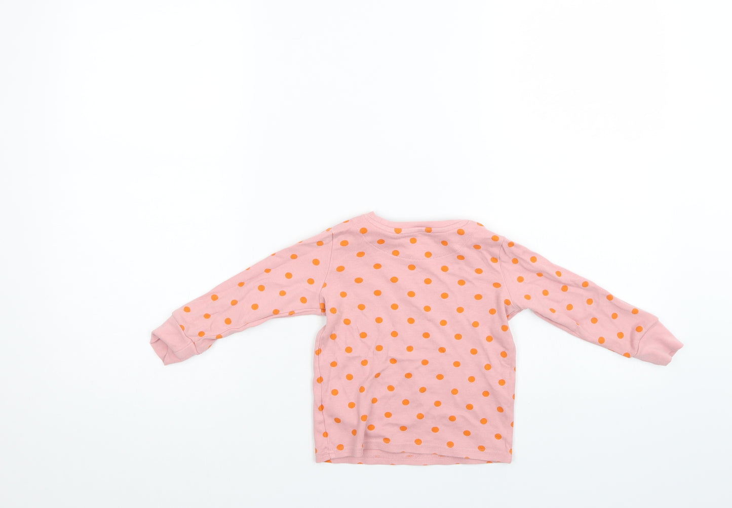 NEXT Girls Pink Polka Dot  Pullover Jumper Size 18-24 Months