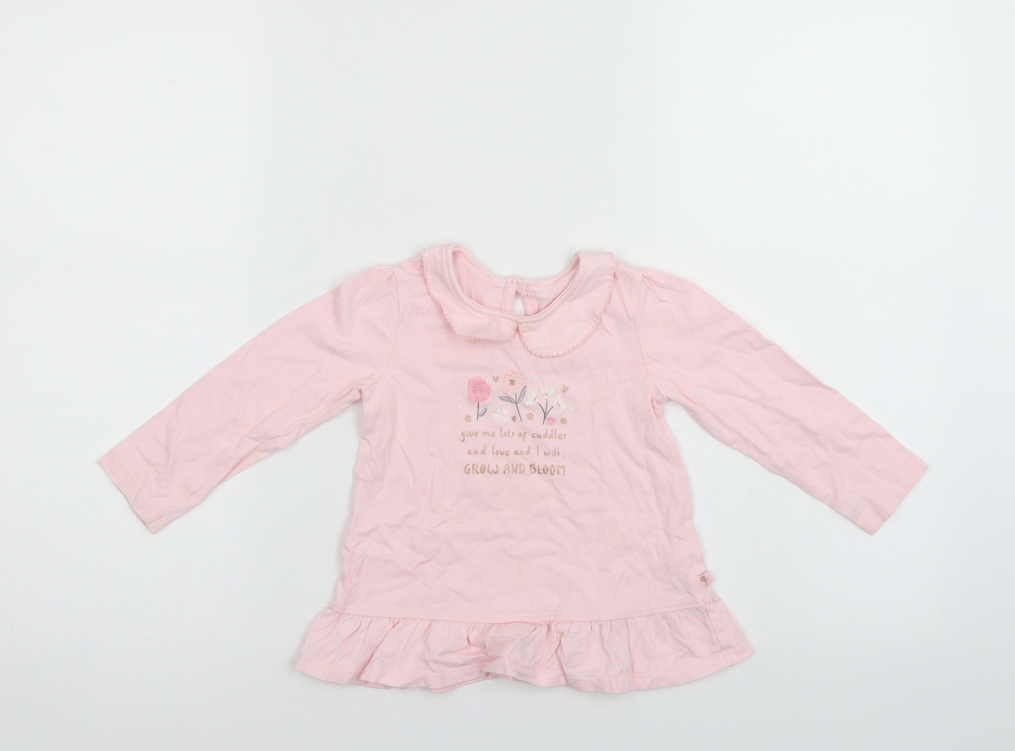 George Girls Pink   Pullover Jumper Size 12-18 Months