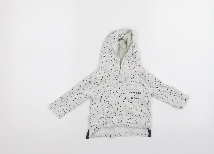 Mini Club Boys Grey Polka Dot Pullover Jumper Size 3-6 Months - Hoodie