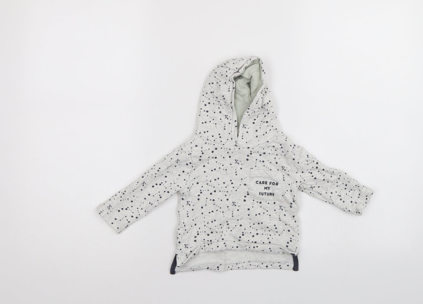 Mini Club Boys Grey Polka Dot  Pullover Jumper Size 3-6 Months  - Hoodie