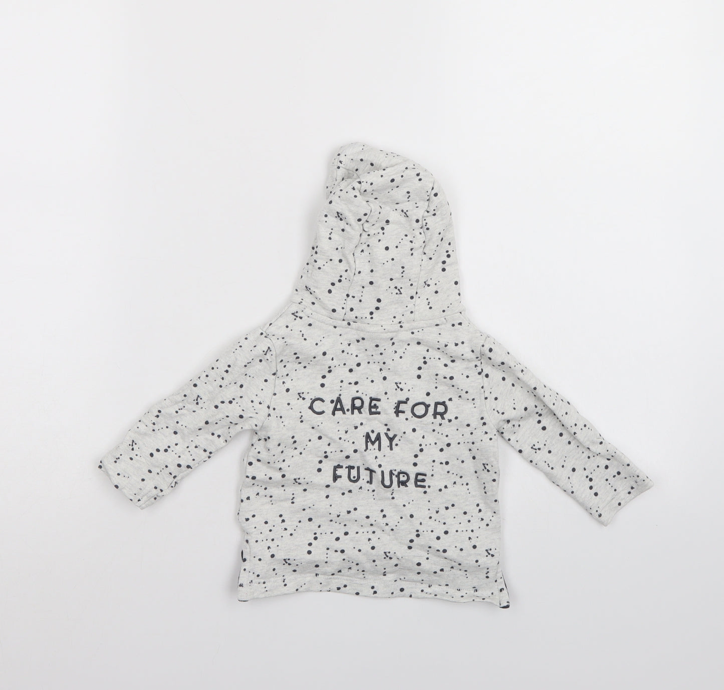 Mini Club Boys Grey Polka Dot  Pullover Jumper Size 3-6 Months  - Hoodie
