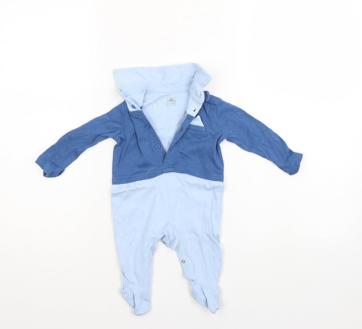 Mini Cuddles Boys Blue Babygrow One-Piece Size 0-3 Months