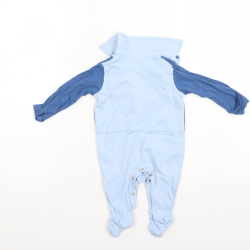 Mini Cuddles Boys Blue   Babygrow One-Piece Size 0-3 Months