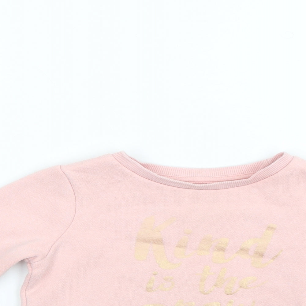 F&F Girls Pink   Pullover Jumper Size 18-24 Months