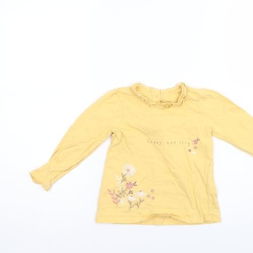 George Girls Yellow   Pullover Jumper Size 18-24 Months