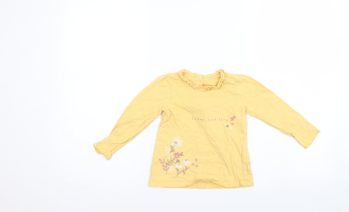 George Girls Yellow   Pullover Jumper Size 18-24 Months