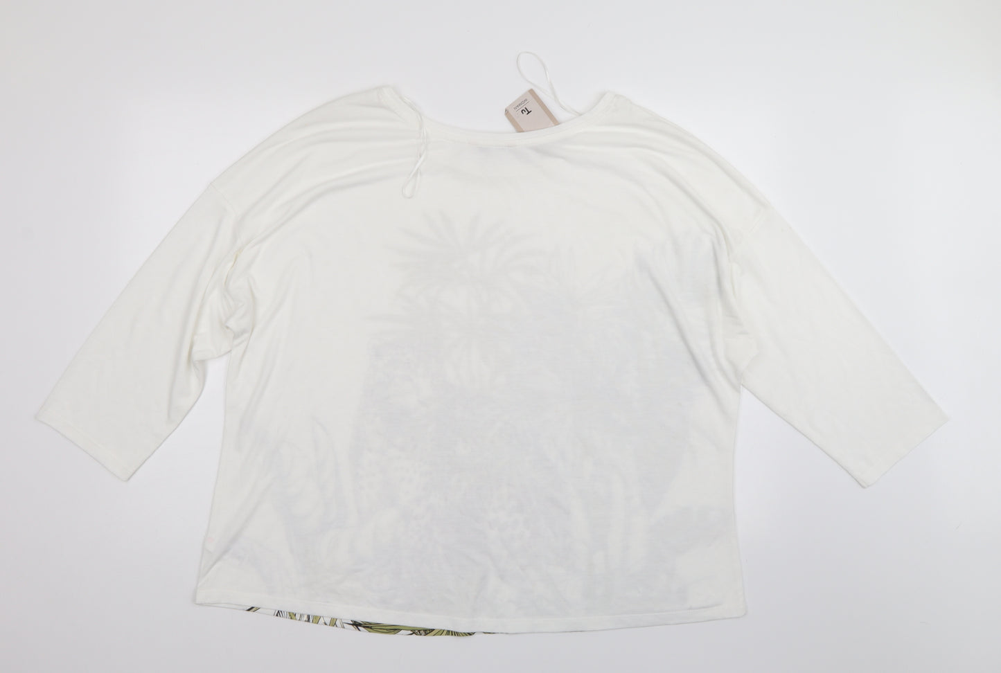 TU Womens White Animal Print  Basic Blouse Size 24