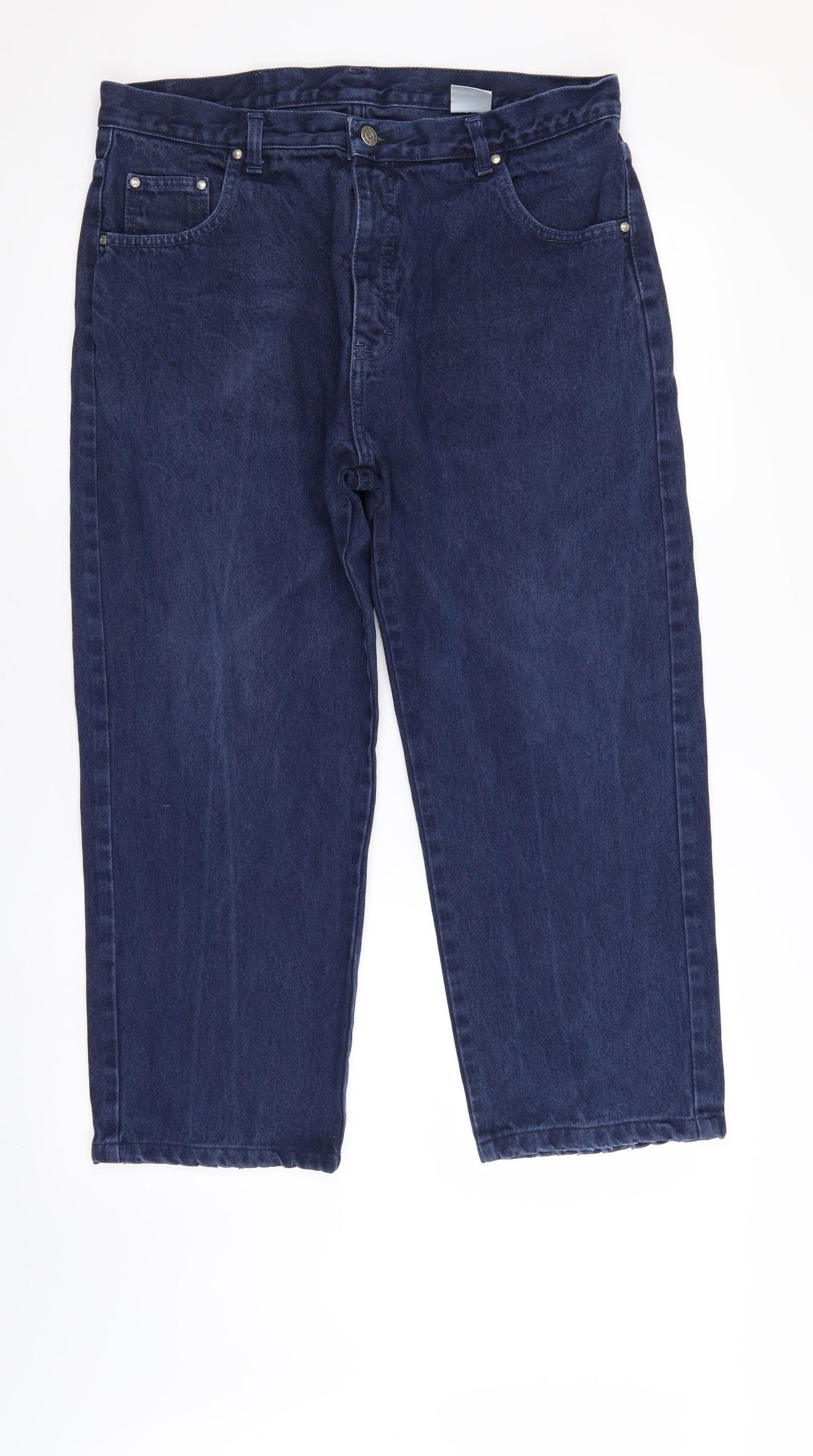 Preworn Mens Blue  Denim Cropped Jeans Size 38 L24 in