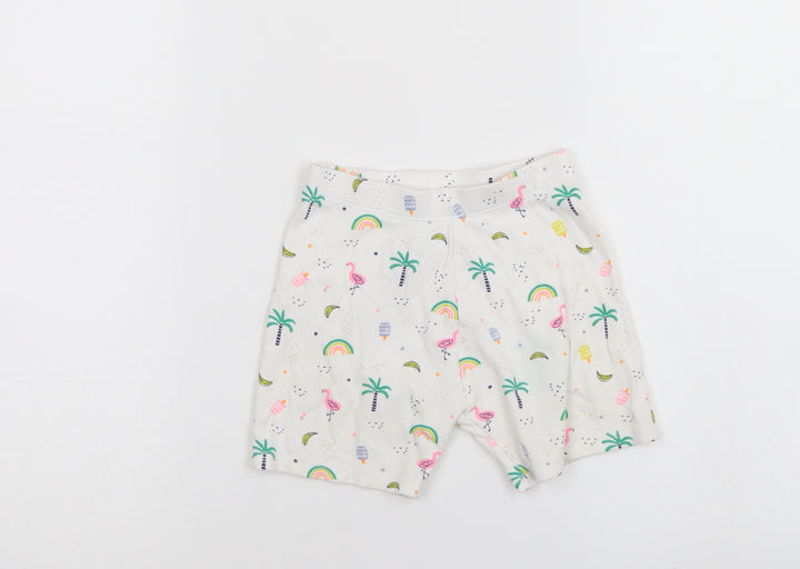 F&F Girls Multicoloured Cropped Trousers Size 12-18 Months - shorts