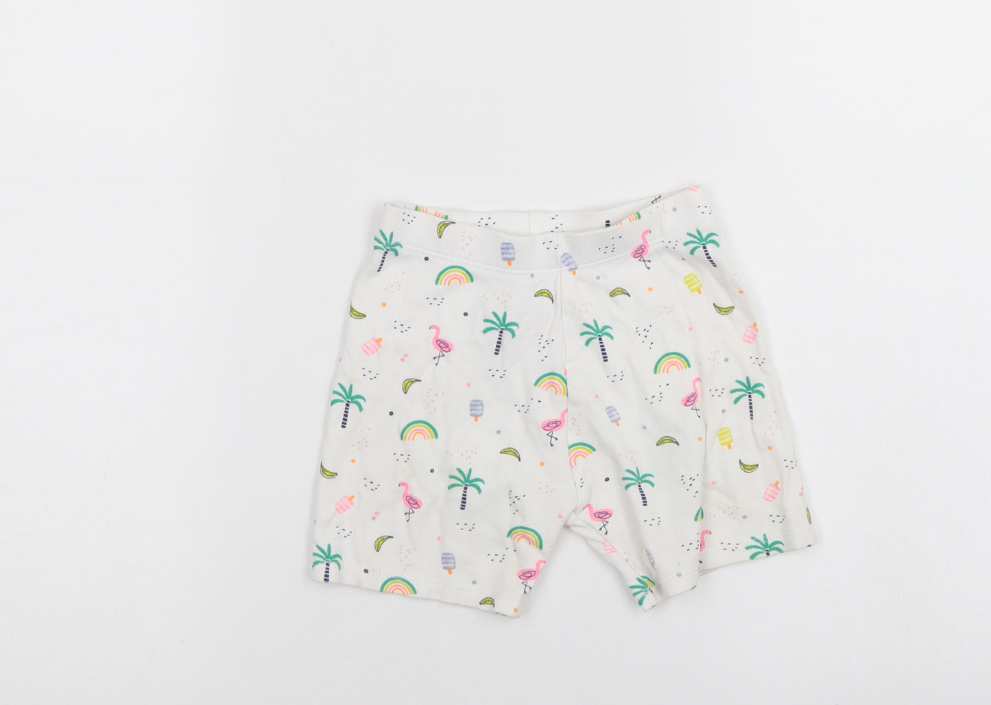 F&F Girls Multicoloured   Cropped Trousers Size 12-18 Months  - shorts