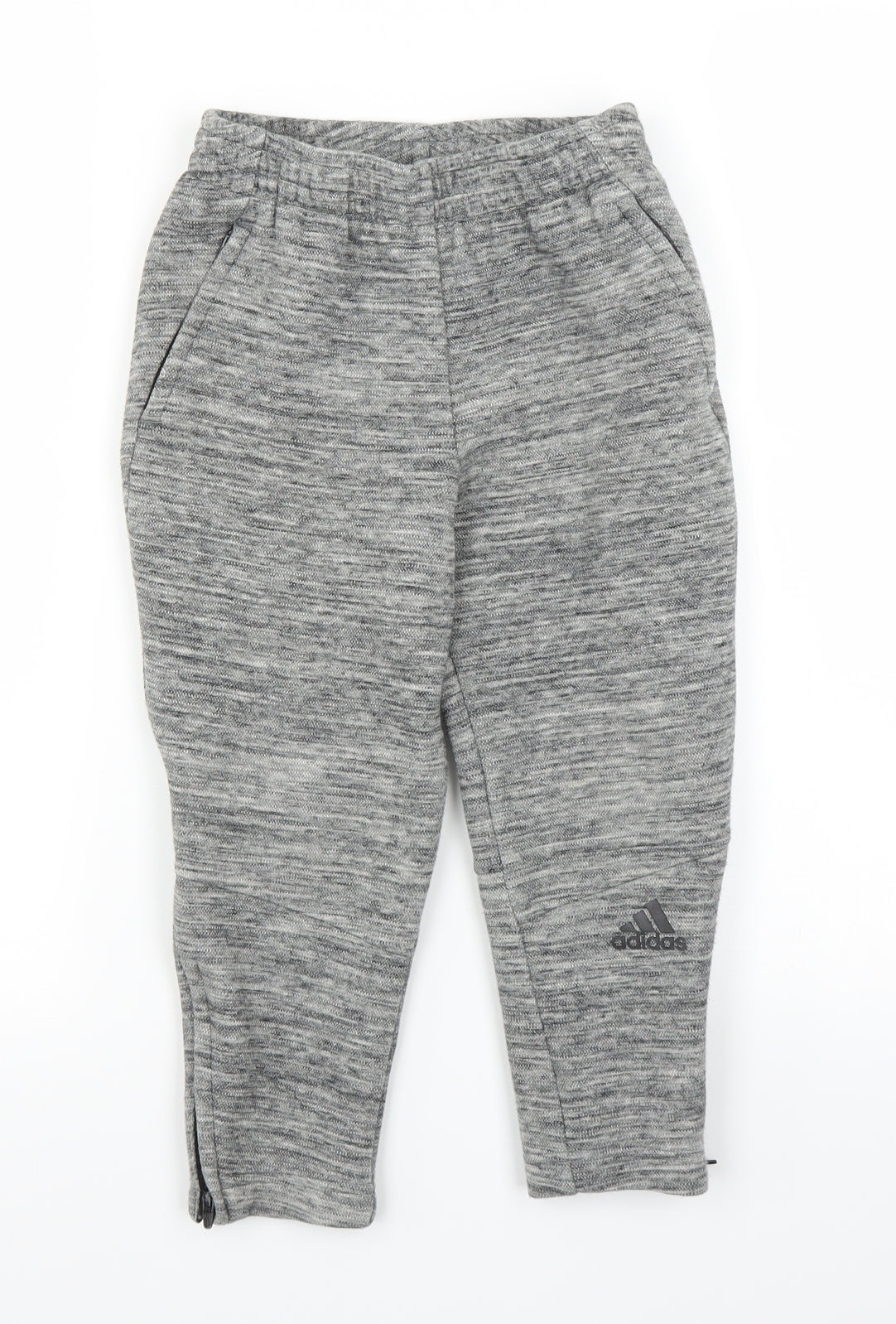adidas Boys Grey   Sweatpants Trousers Size 4-5 Years