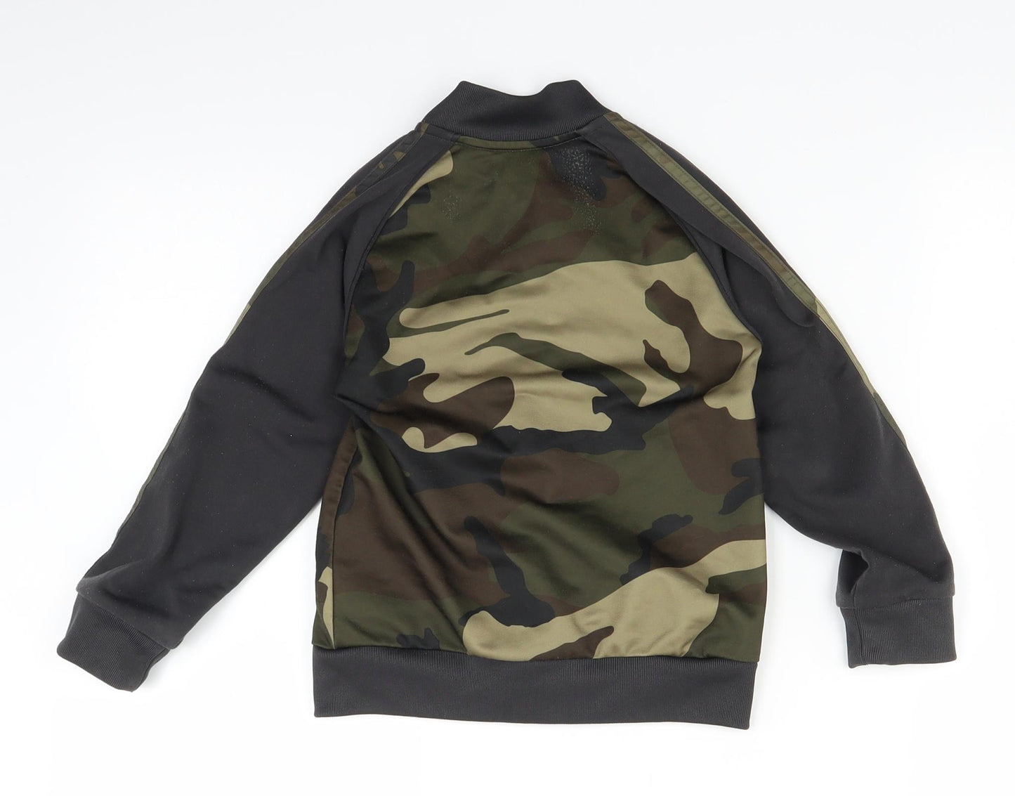 adidas Boys Green Camouflage  Full Zip Sweatshirt Size 4-5 Years