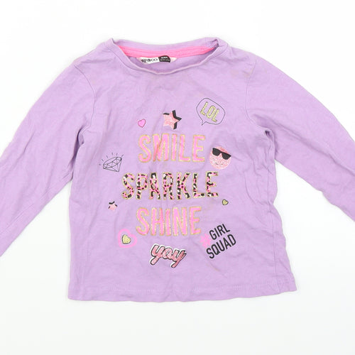PEP & CO Girls Purple   Basic T-Shirt Size 18-24 Months