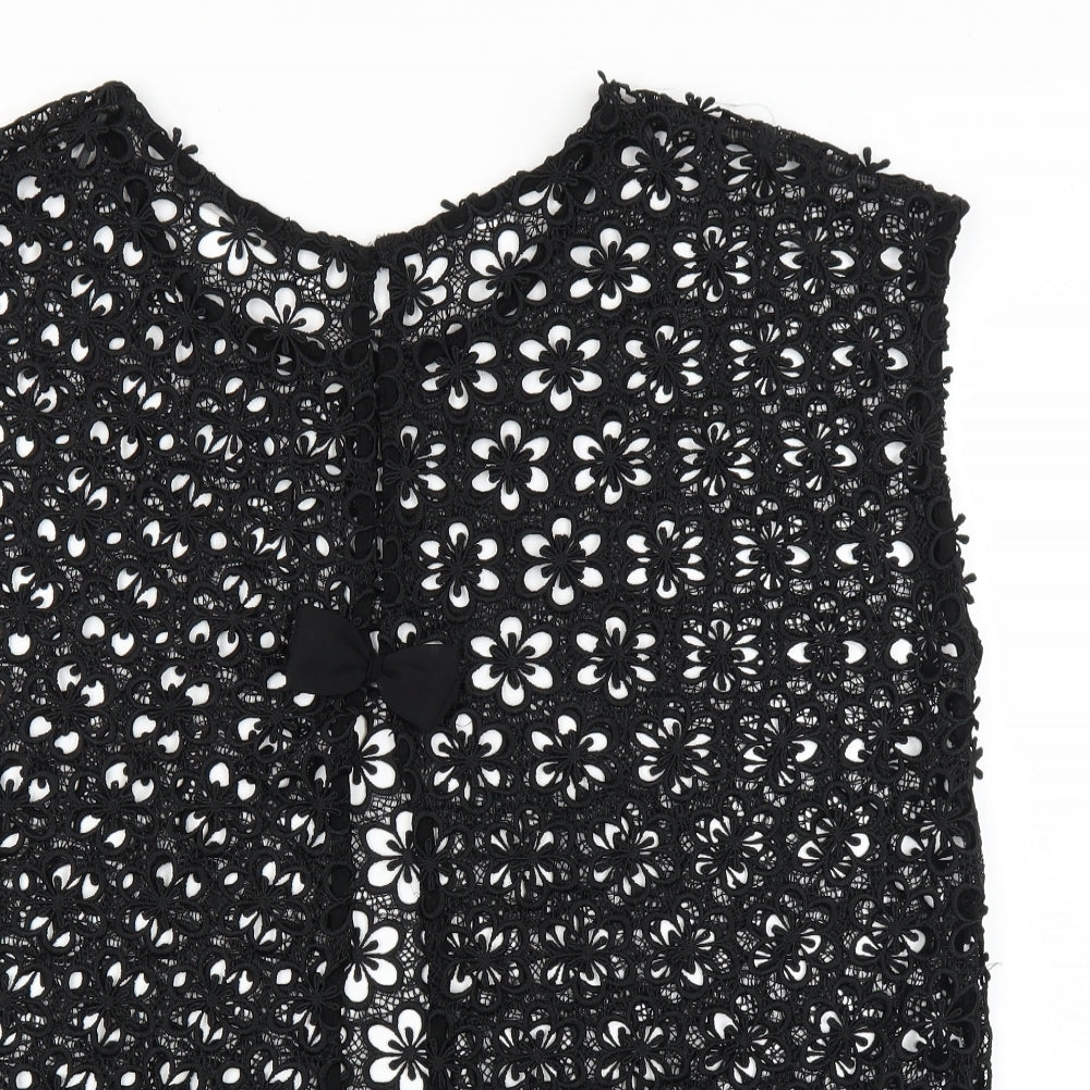NEXT Womens Black  Lace Cardigan Jumper Size 20  - See Through