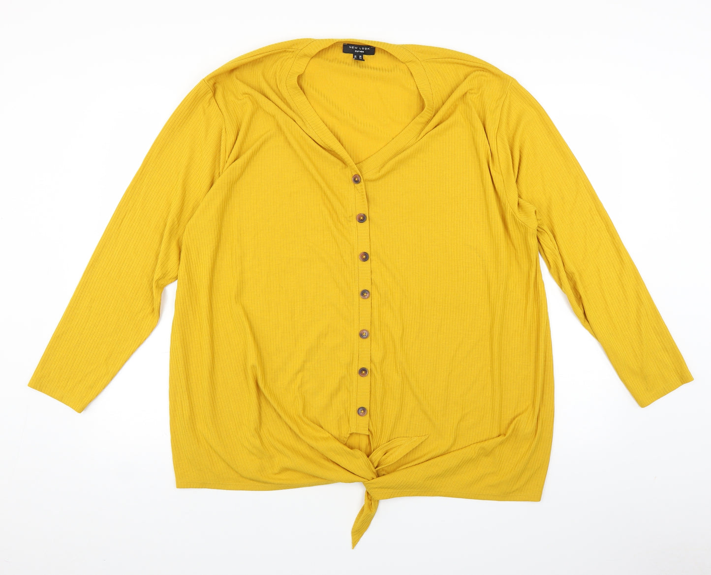New Look Womens Yellow   Basic Blouse Size 26