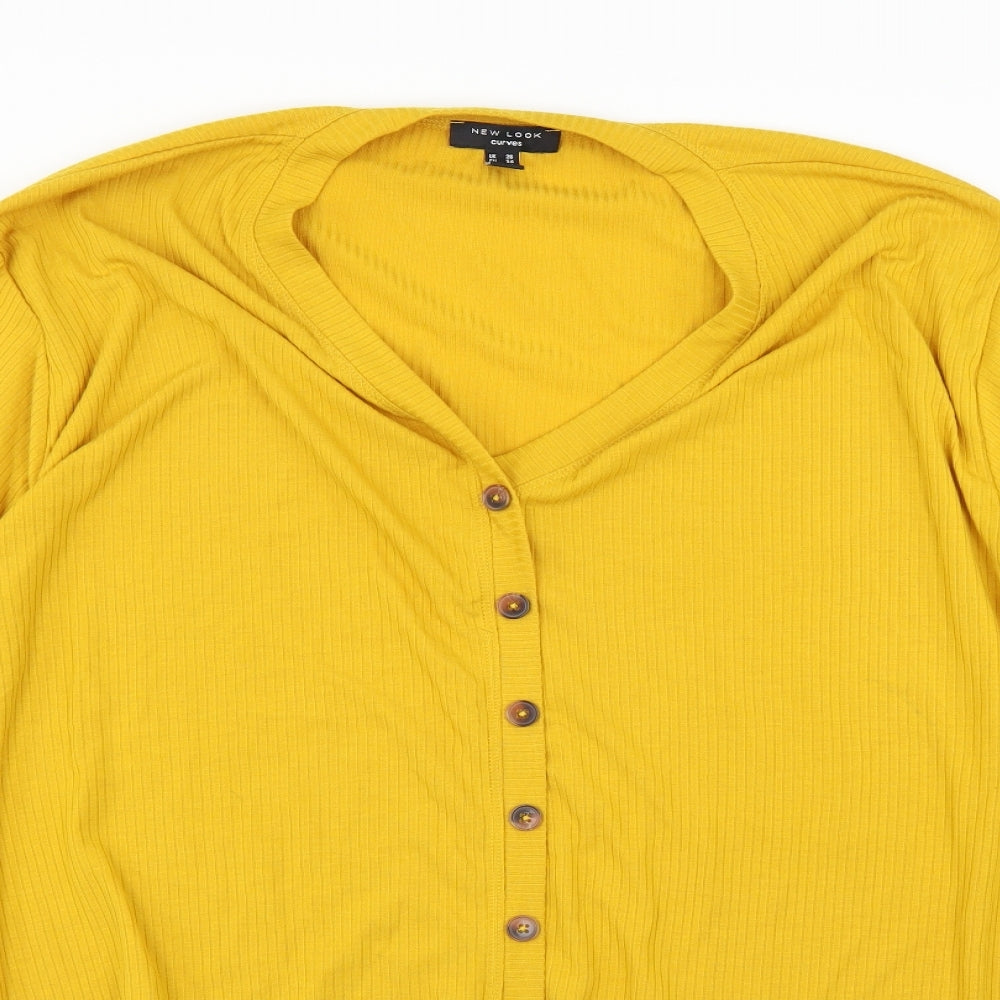 New Look Womens Yellow   Basic Blouse Size 26