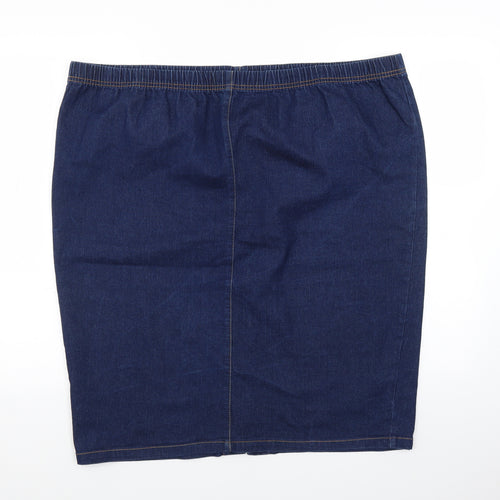 Simply Be Womens Blue  Denim Straight & Pencil Skirt Size 26