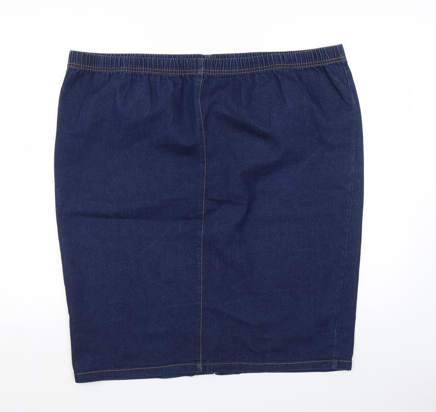 Simply Be Womens Blue  Denim Straight & Pencil Skirt Size 26