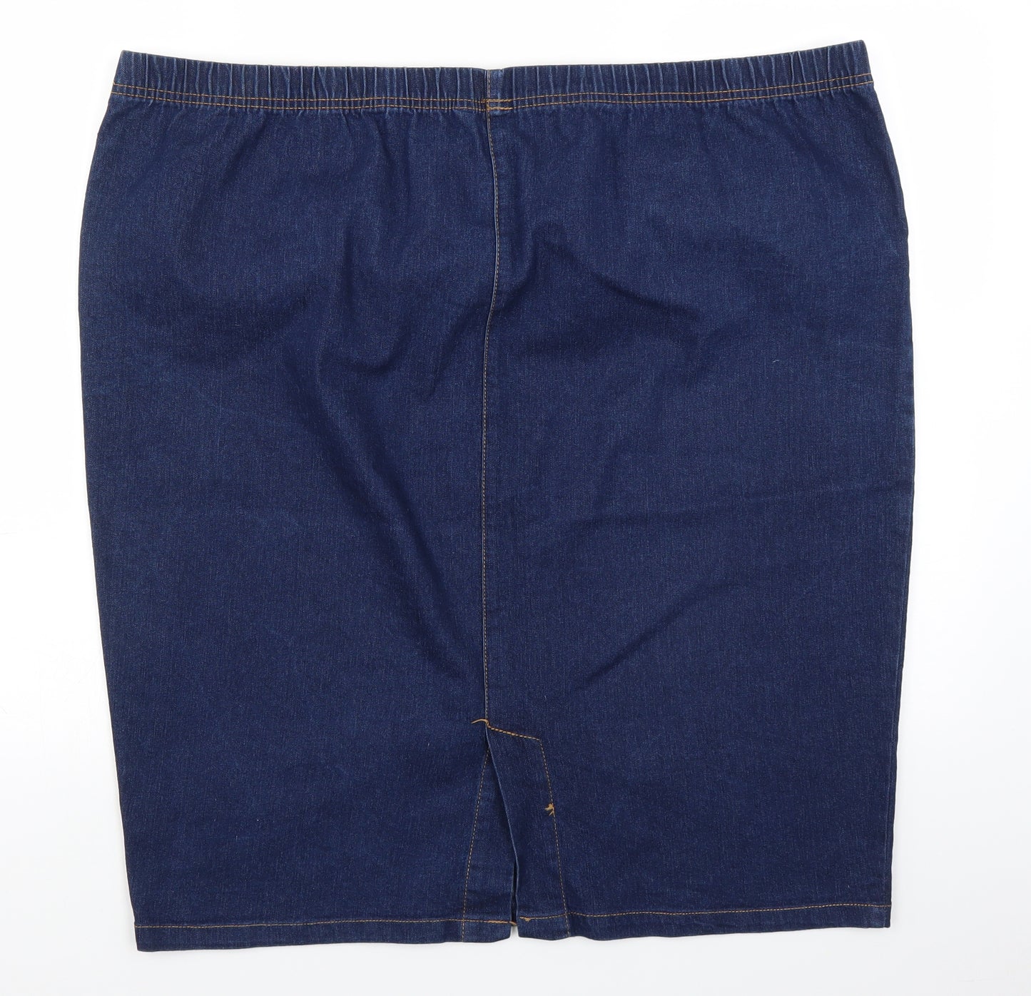 Simply Be Womens Blue  Denim Straight & Pencil Skirt Size 26