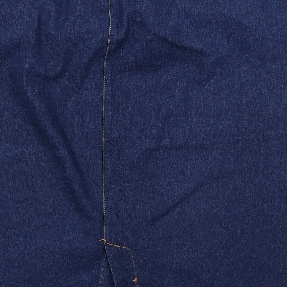 Simply Be Womens Blue  Denim Straight & Pencil Skirt Size 26