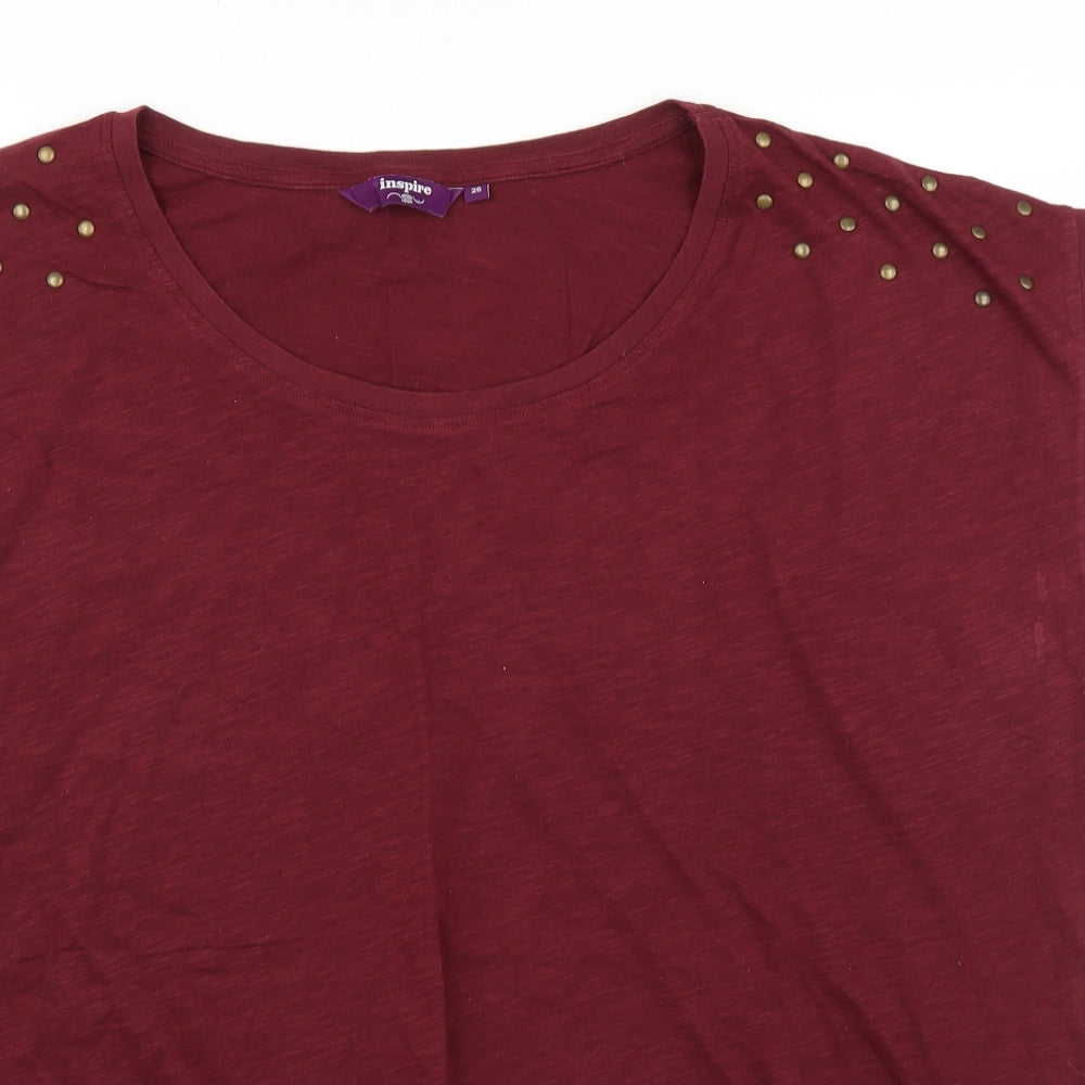 Inspire Womens Red   Basic T-Shirt Size 26