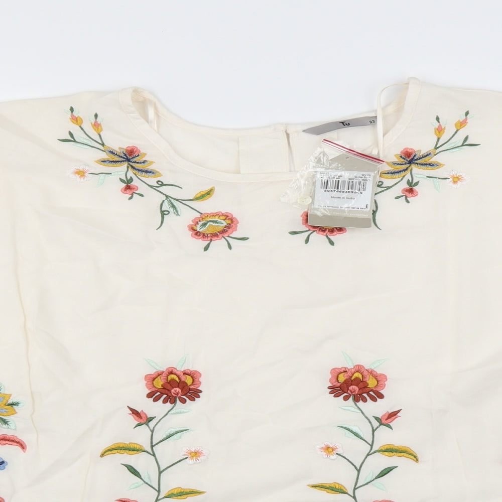 TU Womens White   Basic Blouse Size 22