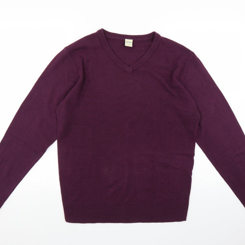 Oak Valley Mens Purple   Pullover Jumper Size S