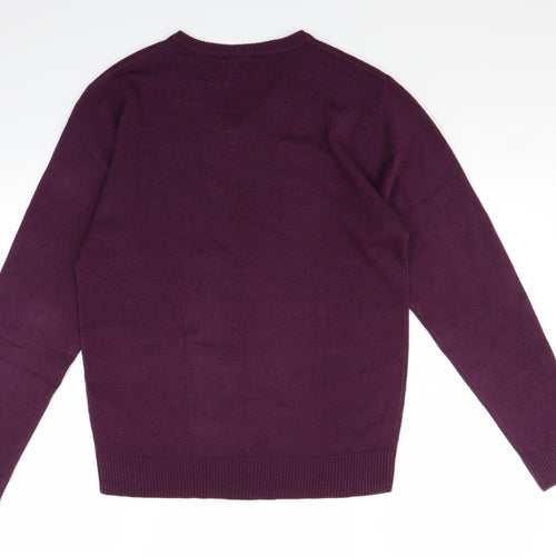 Oak Valley Mens Purple   Pullover Jumper Size S