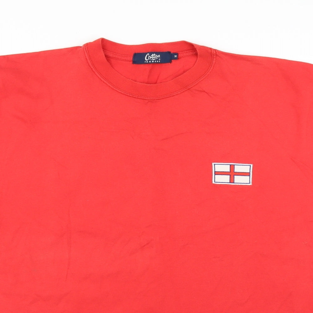 Cotton Traders Mens Red    T-Shirt Size M  - England