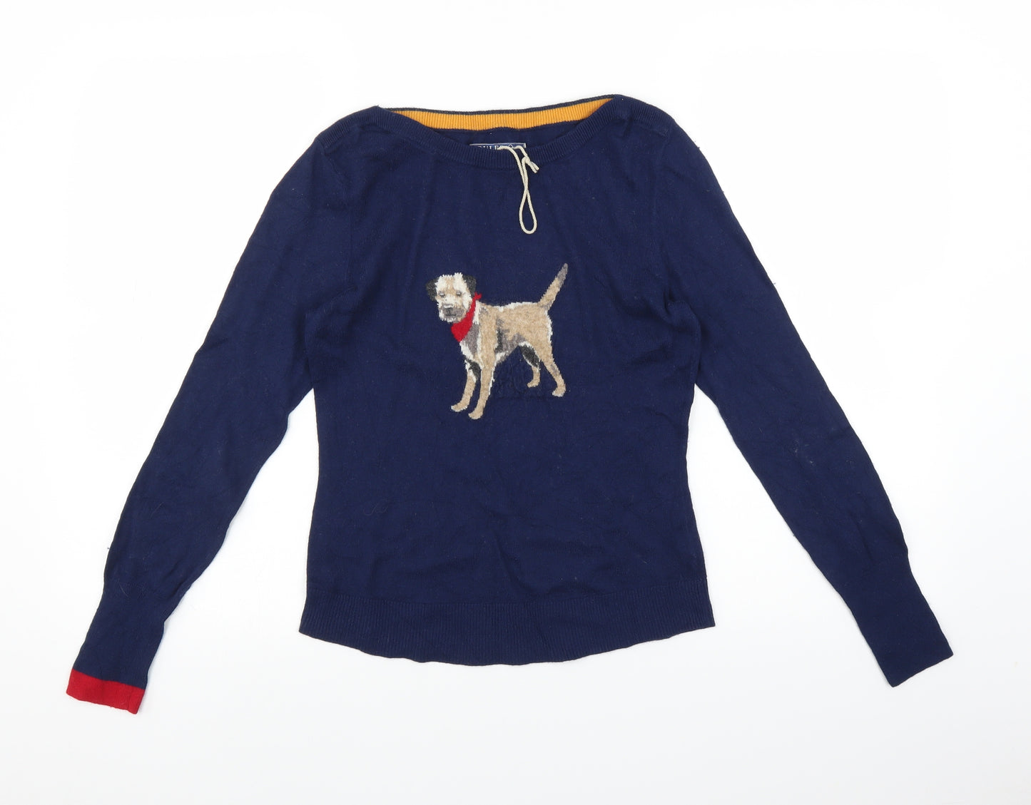 Joules Womens Blue   Pullover Jumper Size 8  - dog