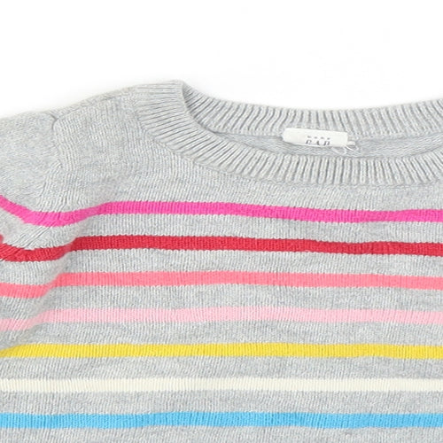 Gap Girls Green Striped  Pullover Jumper Size 3 Years