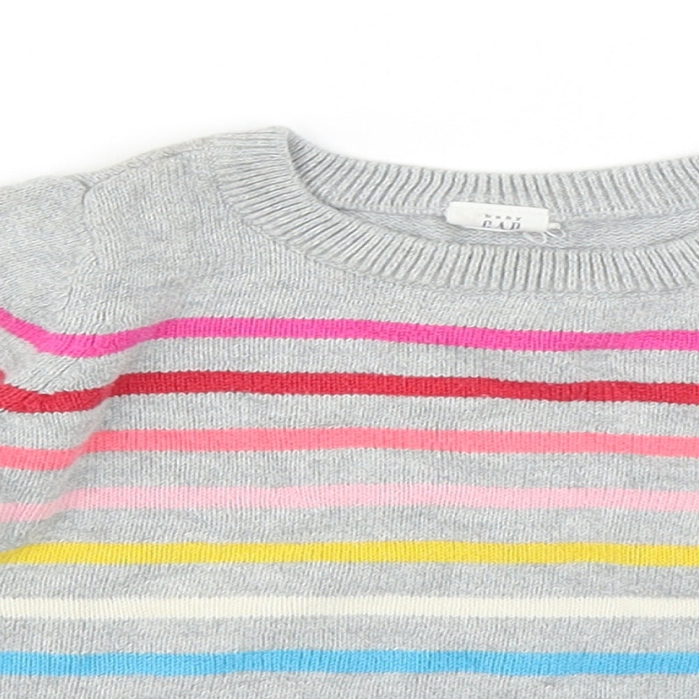 Gap Girls Green Striped  Pullover Jumper Size 3 Years