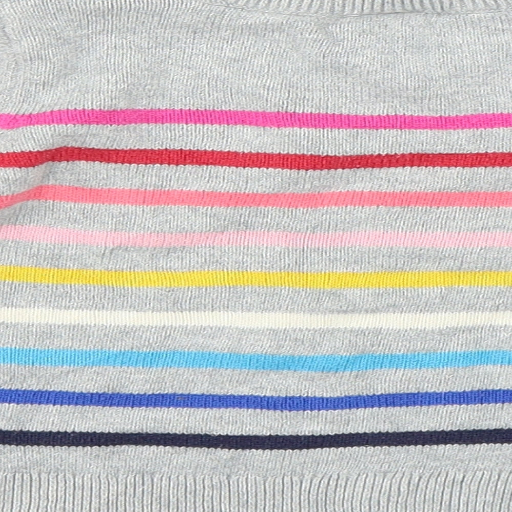 Gap Girls Green Striped  Pullover Jumper Size 3 Years