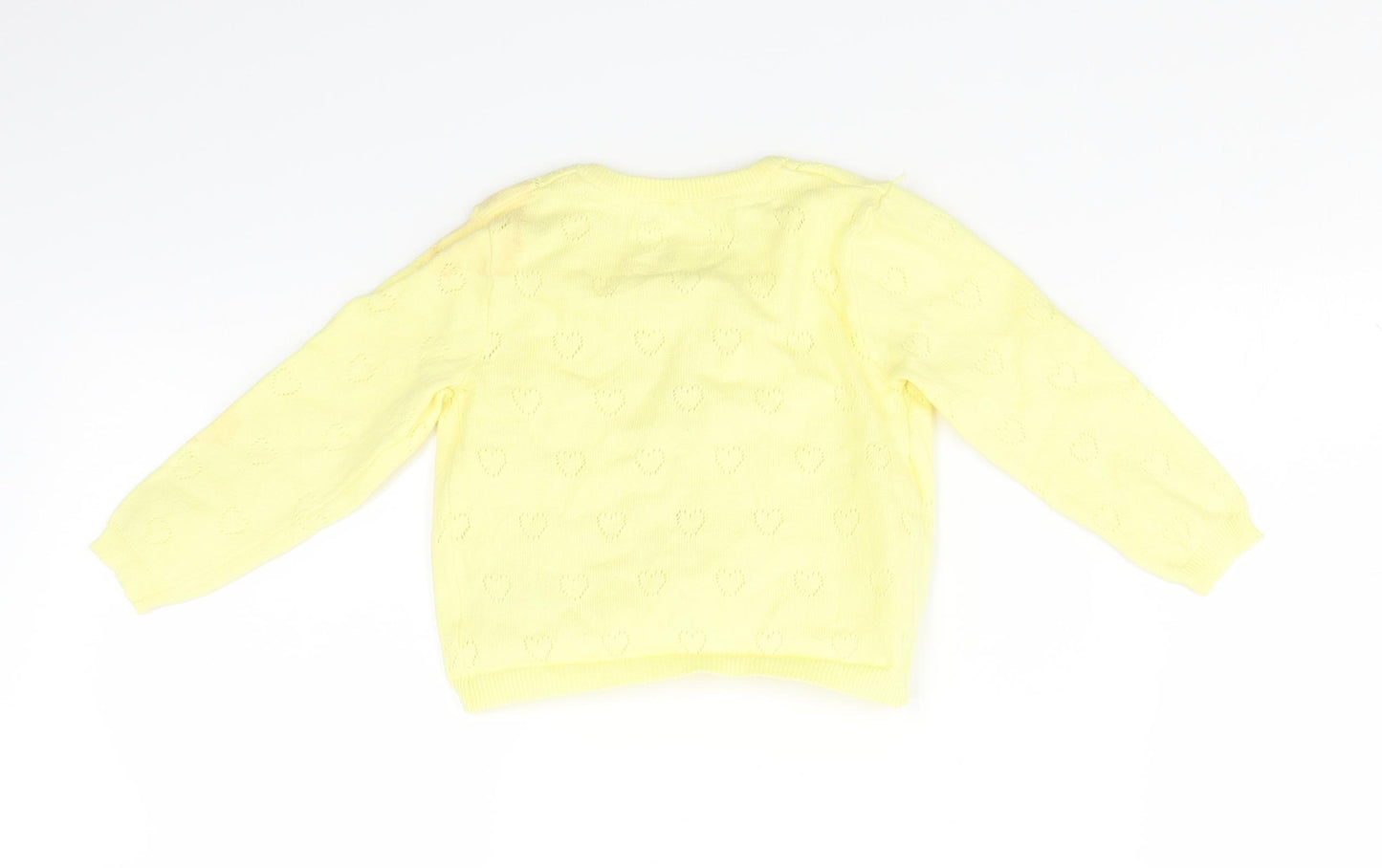 Primark Girls Yellow   Cardigan Jumper Size 9-12 Months